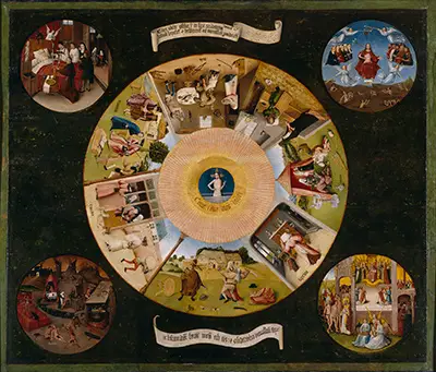Die sieben Todsünden und vier letzten Dinge Hieronymus Bosch (Deutsch)